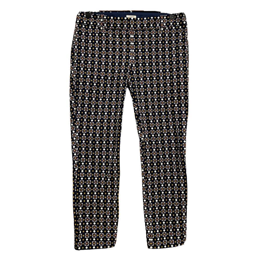 J CREW Pants Womens 6 Stretch Printed Cropped Straight Leg Chino Ladies